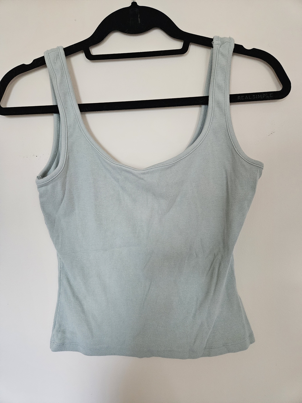 2-Pack, Hello Molly Ribbed Scoop Tank Top - Pale Blue & Light Brown
